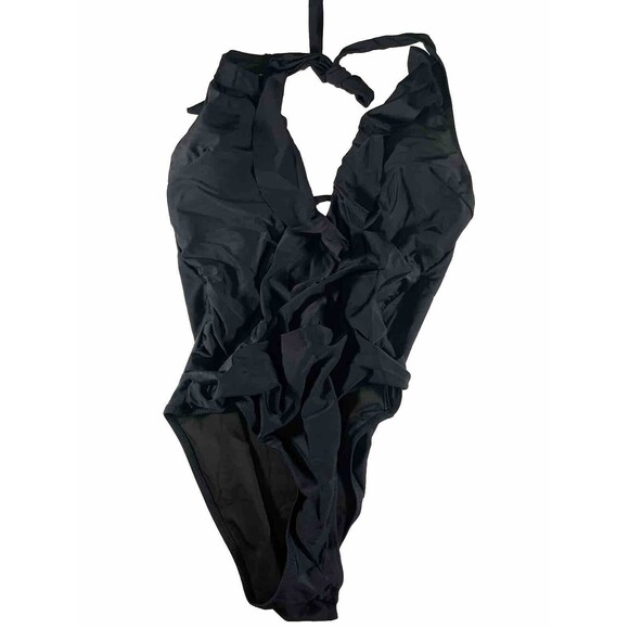 SUUKSESS Women Sexy Halter 1 Piece Swimsuits Ruffle V Neck Tummy Control Large - Picture 3 of 7